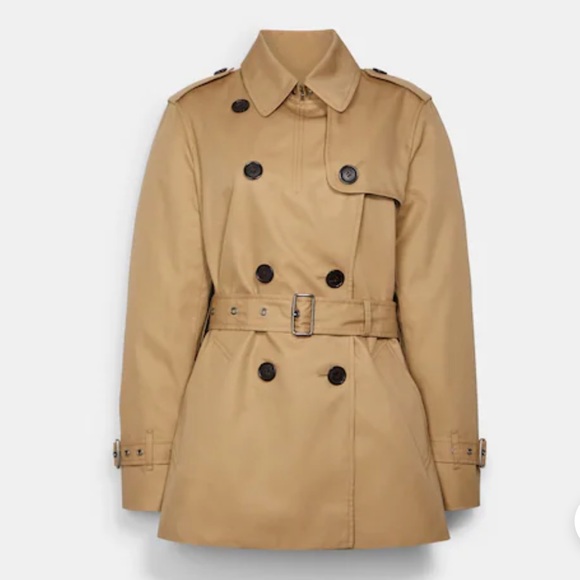 Coach Signature Lapel Short Trench - Picture 6 of 6